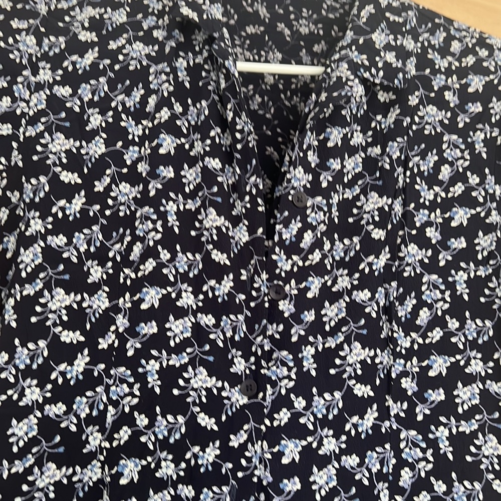 Floral midi blue dress, size 6 - Picture 3 of 3